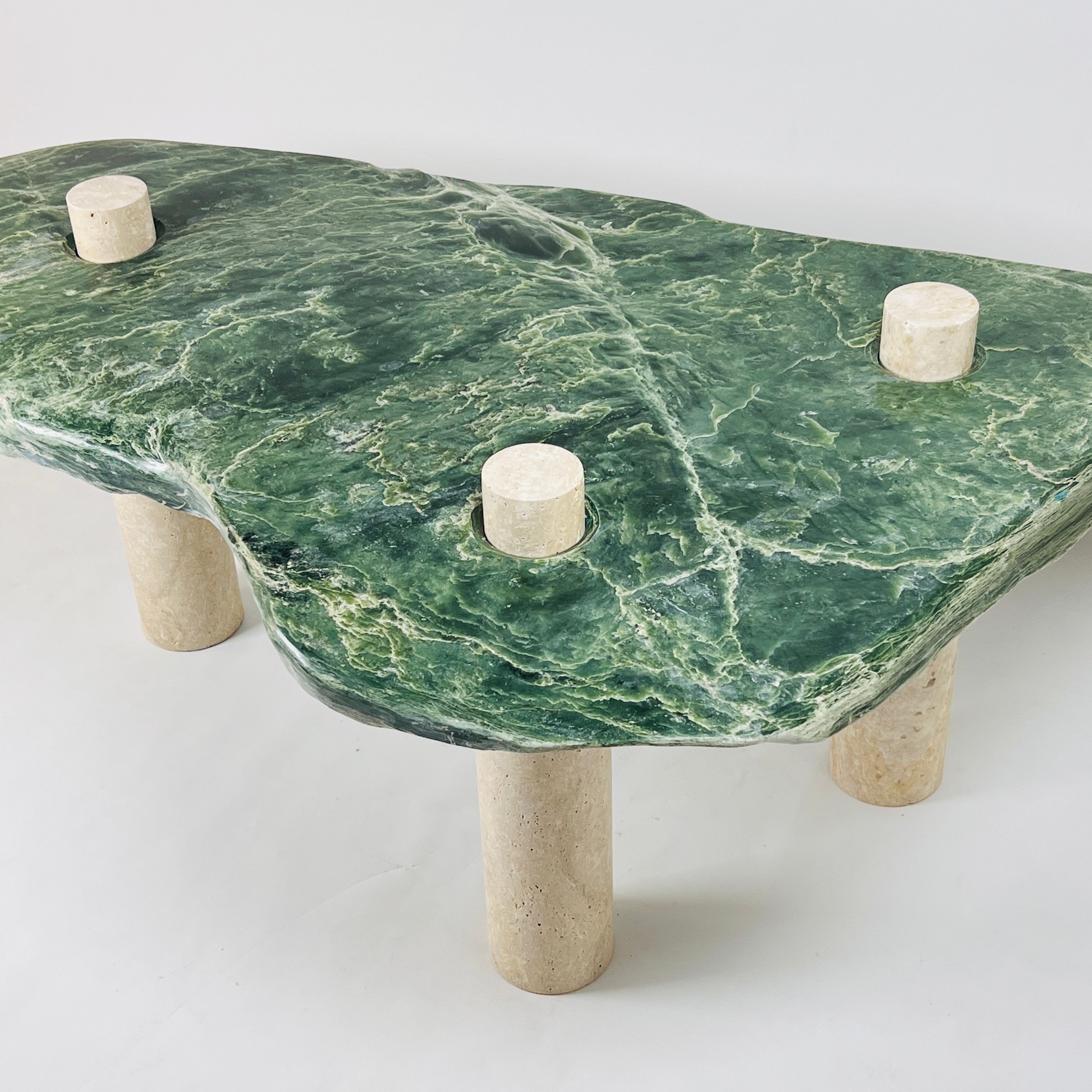 Jade Nephrite Three Horned Side Table