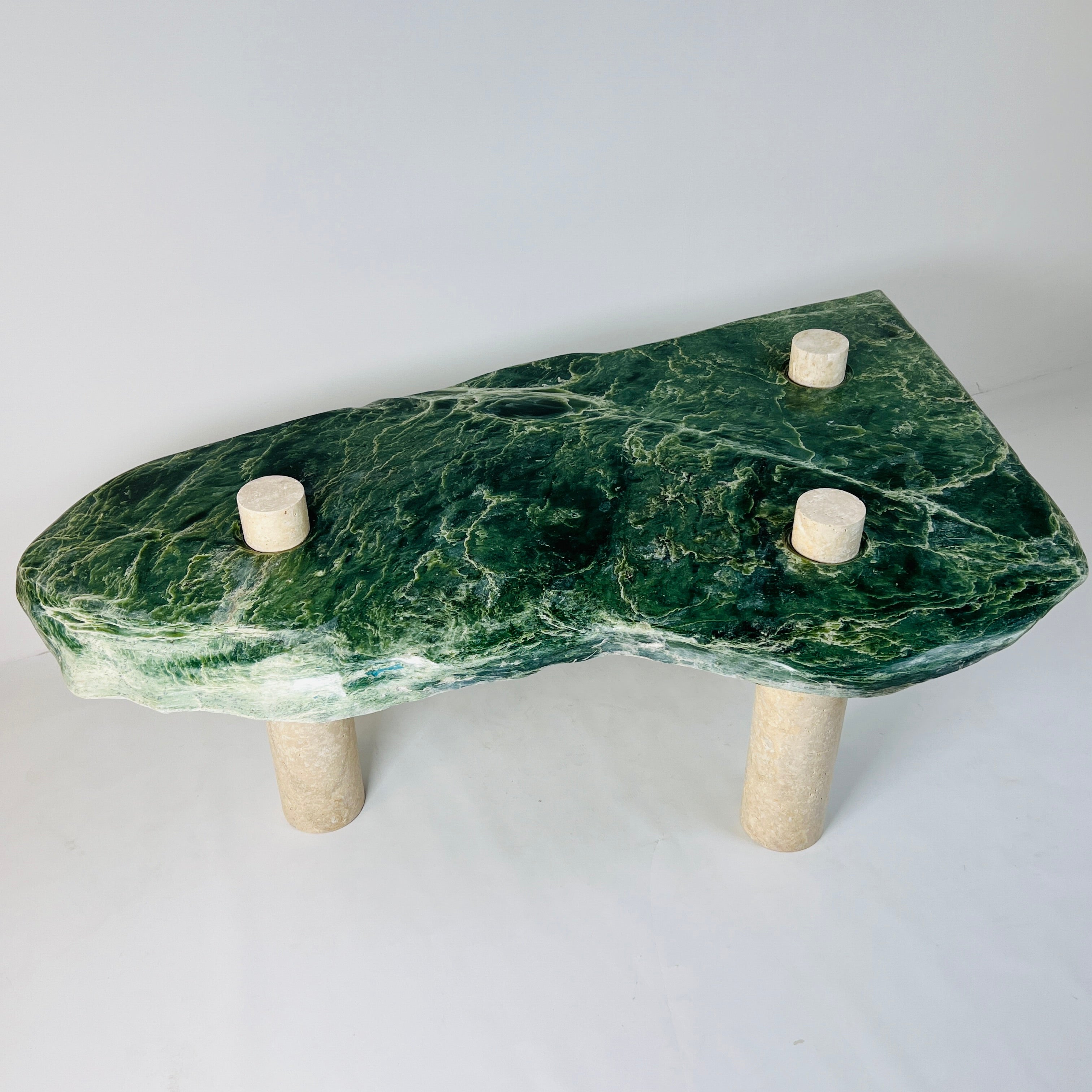 Jade Nephrite Three Horned Side Table