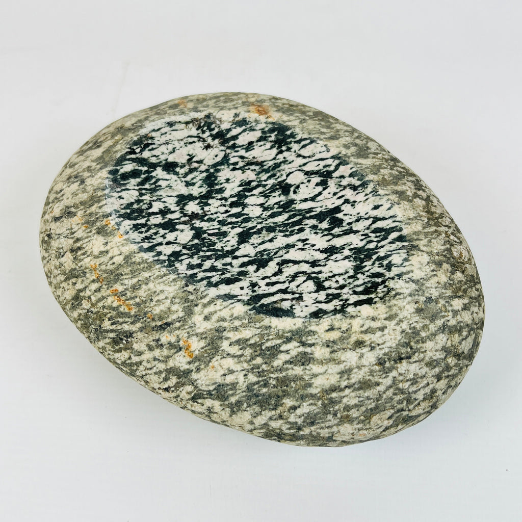 River Stone Black And White Grazed Soap Dish