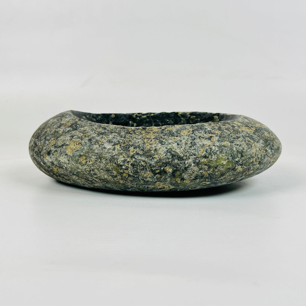 Riverstone Stone Deep Green Specked Soap Dish