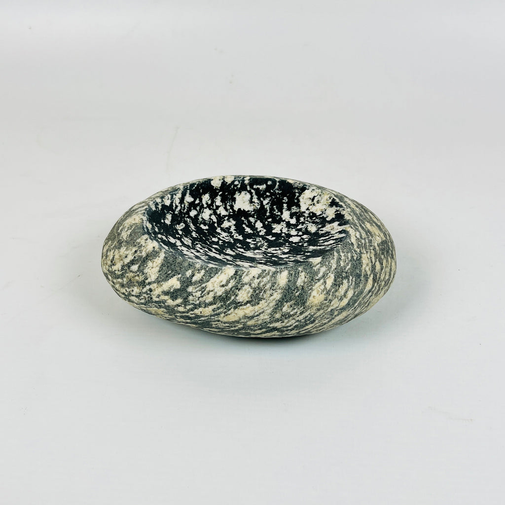 Riverstone Stone White Splotched Soap Dish