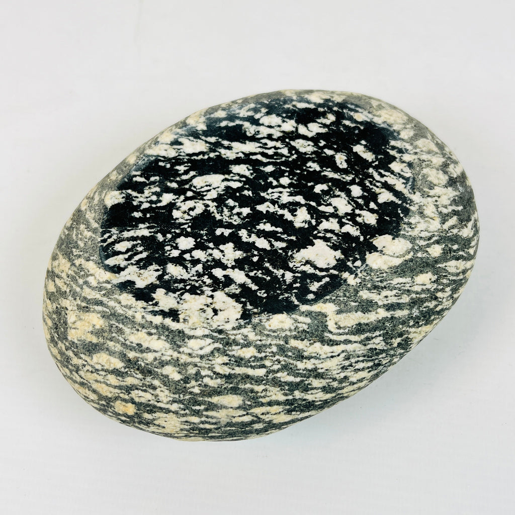 Riverstone Stone White Splotched Soap Dish