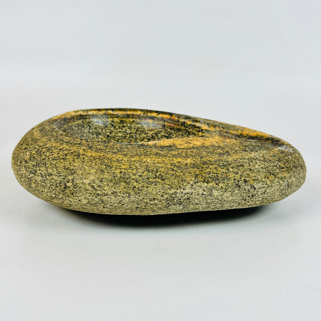 River Stone Mustard Swirl Ash Tray