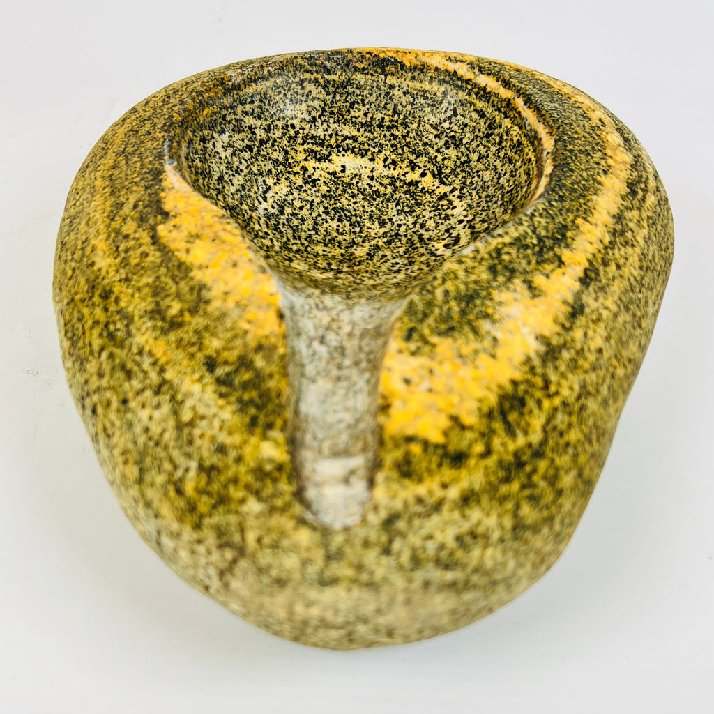 River Stone Mustard Swirl Ash Tray