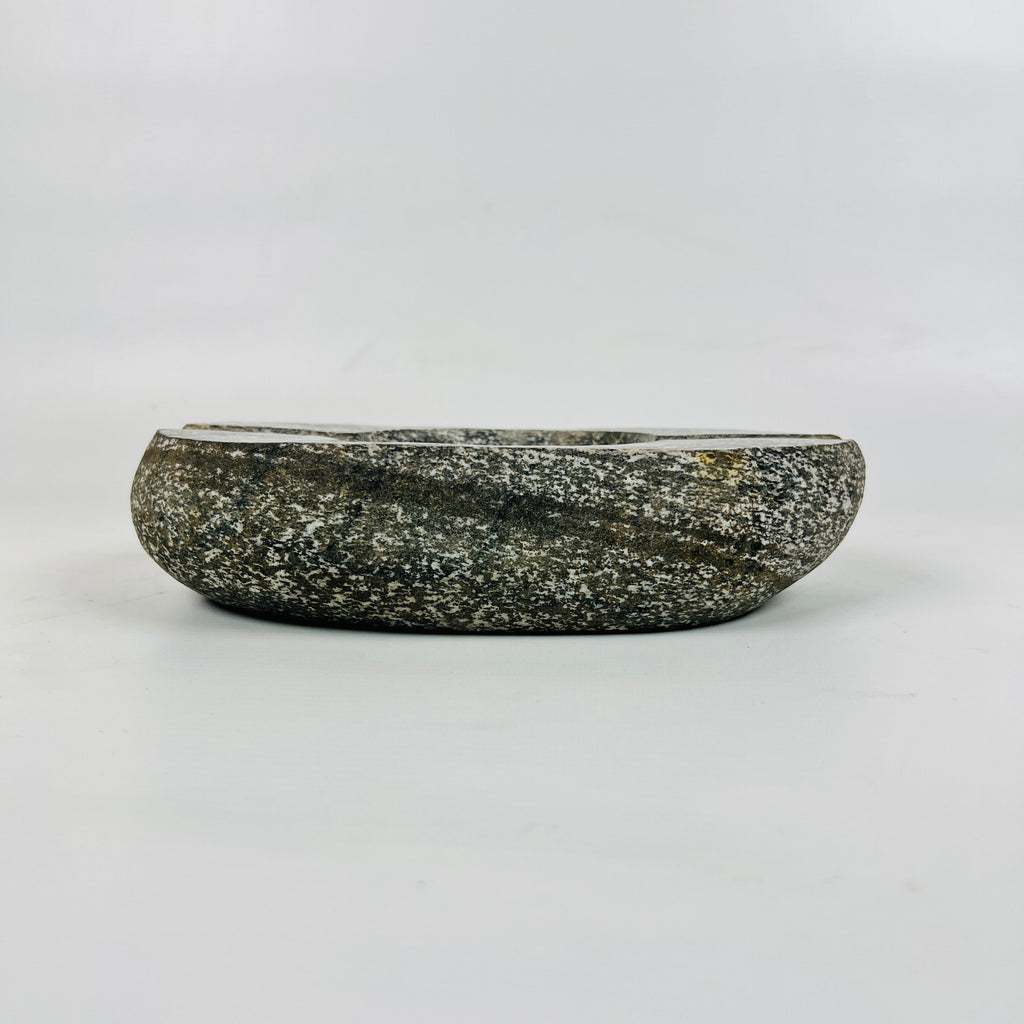 River Stone Dull Brown Marked Ash Tray