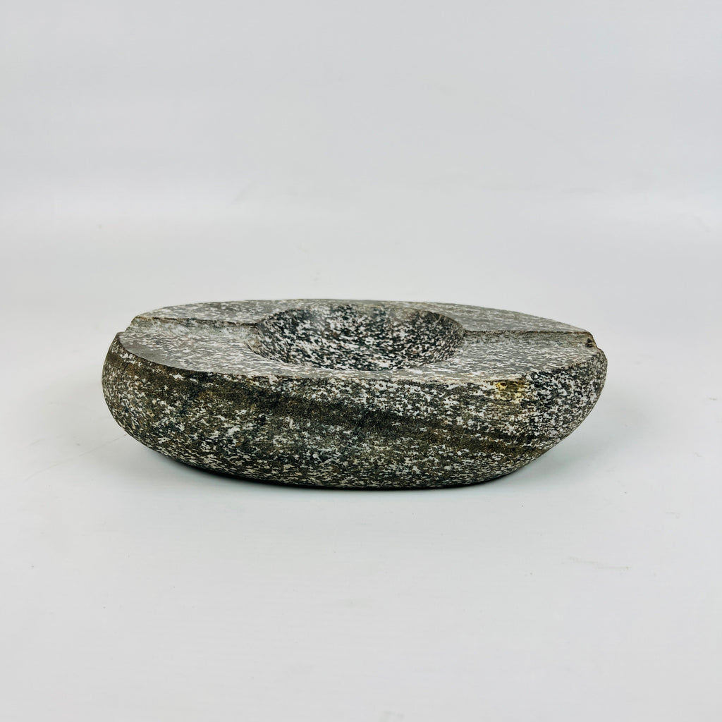 River Stone Dull Brown Marked Ash Tray