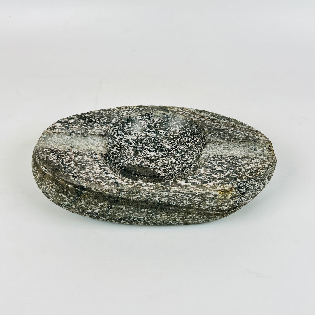 River Stone Dull Brown Marked Ash Tray