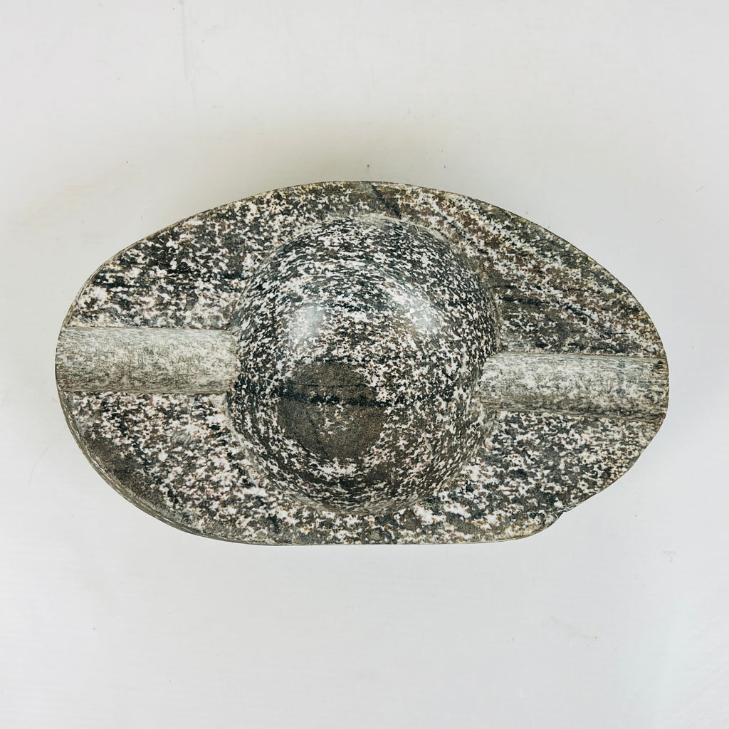 River Stone Dull Brown Marked Ash Tray