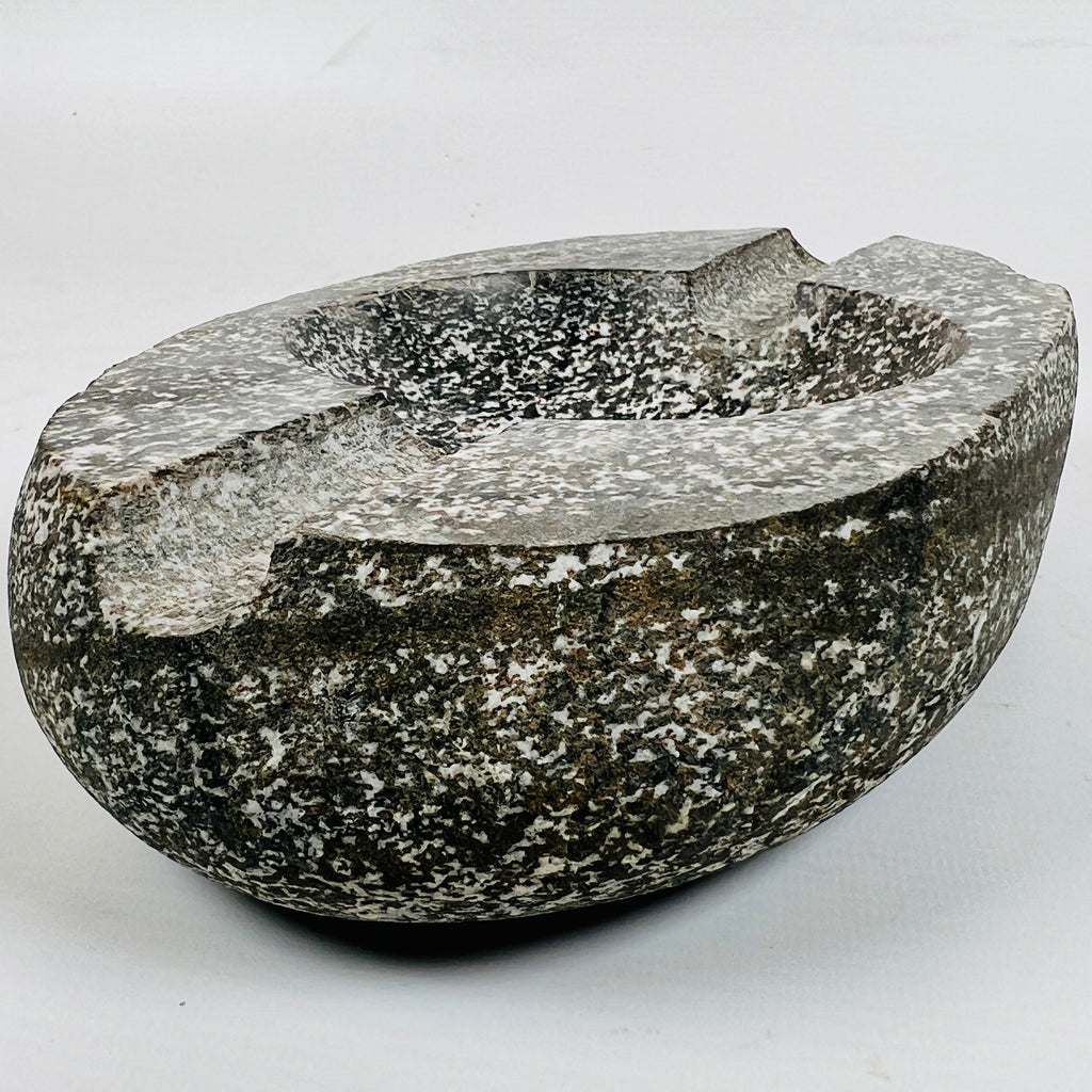 River Stone Dull Brown Marked Ash Tray