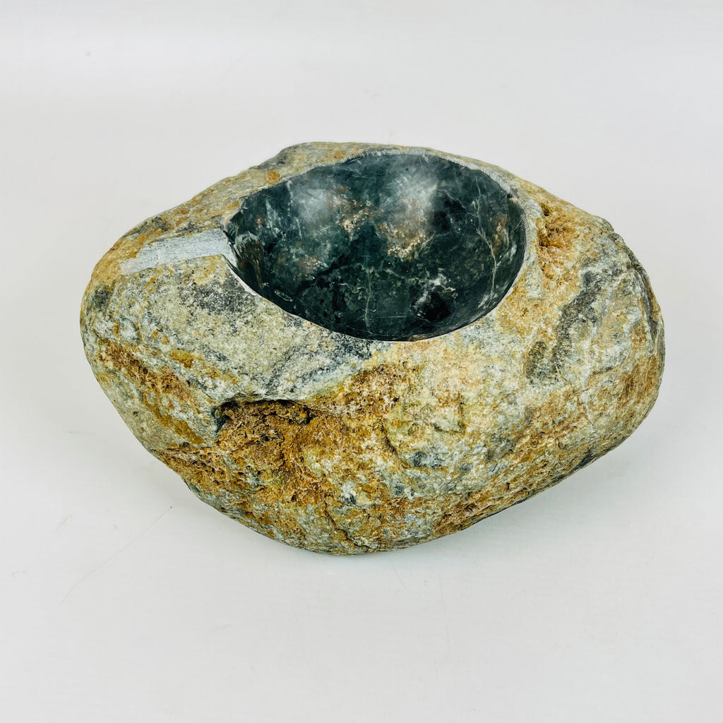 River Stone Dark Sea Green Irregular Ash Tray