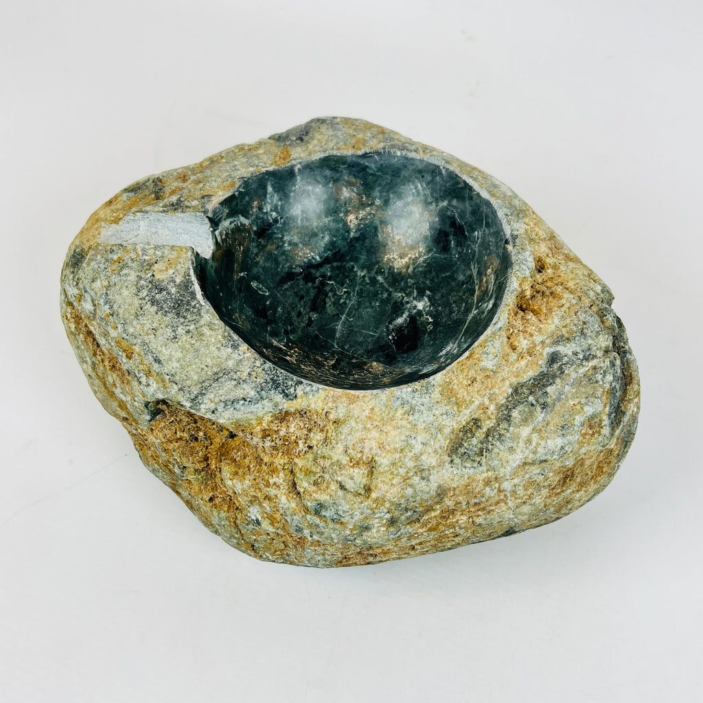 River Stone Dark Sea Green Irregular Ash Tray