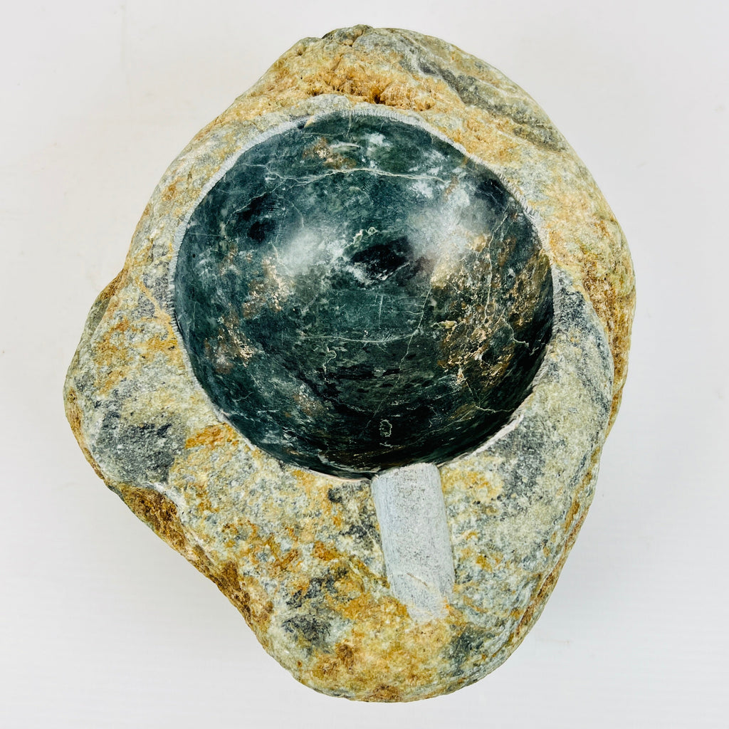 River Stone Dark Sea Green Irregular Ash Tray