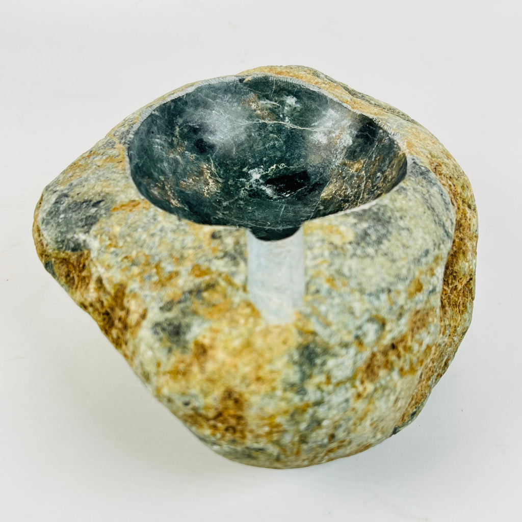 River Stone Dark Sea Green Irregular Ash Tray