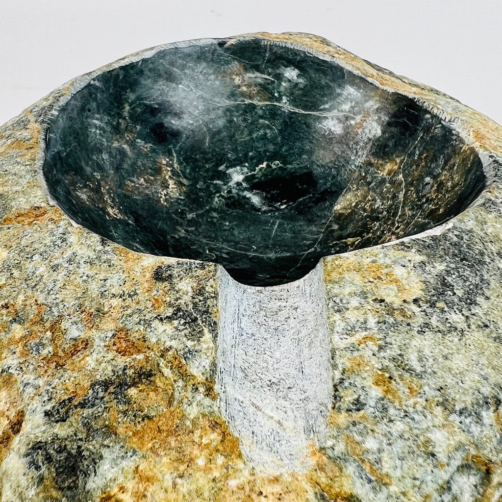 River Stone Dark Sea Green Irregular Ash Tray