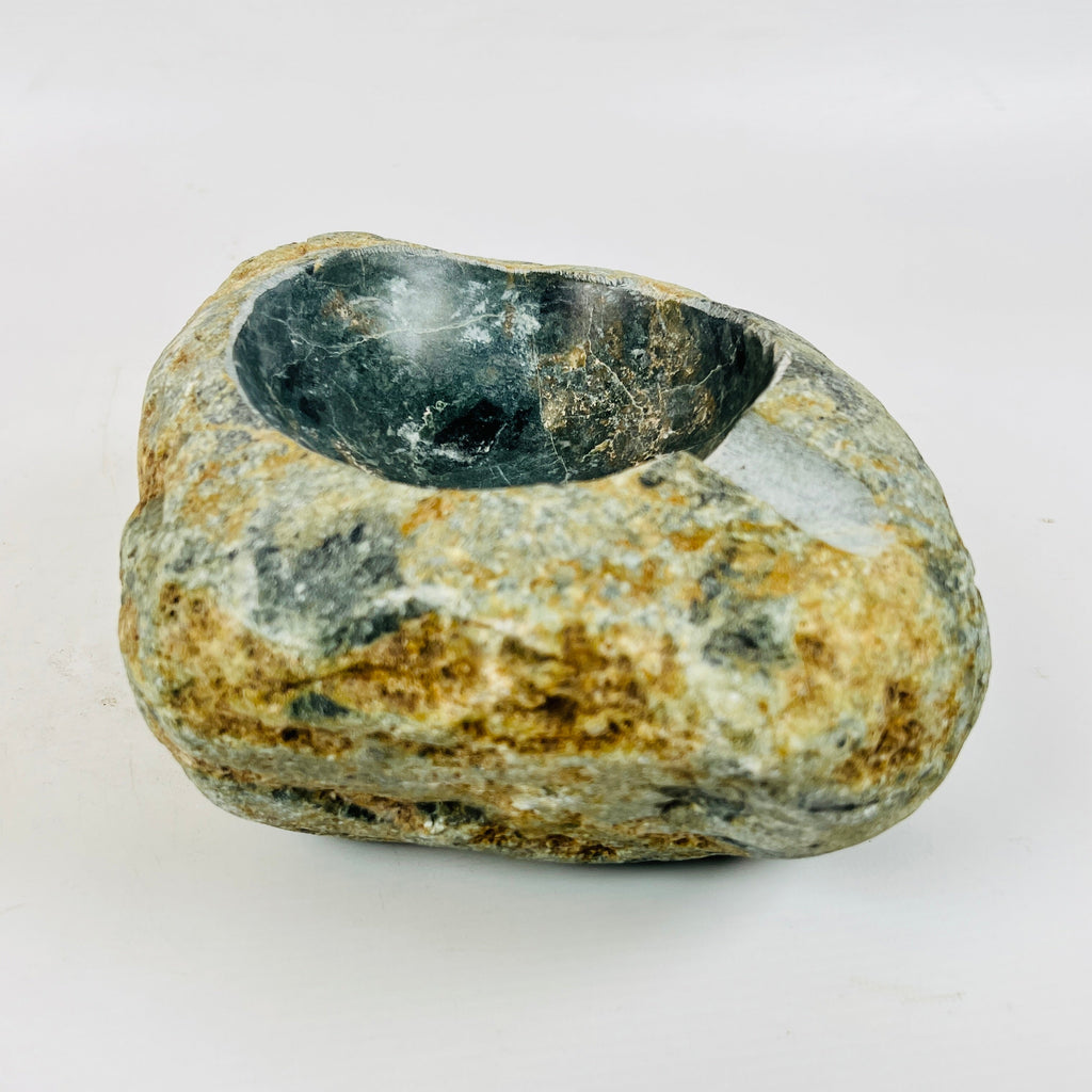 River Stone Dark Sea Green Irregular Ash Tray