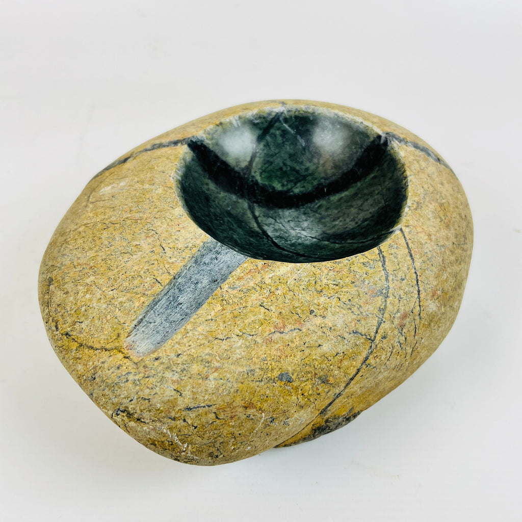 River Stone Deep Green Ash Tray