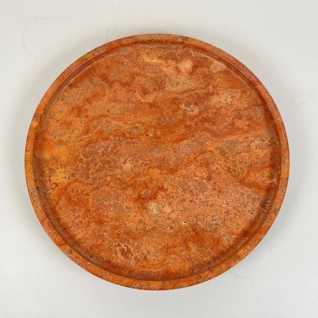 Red Travertine Plate