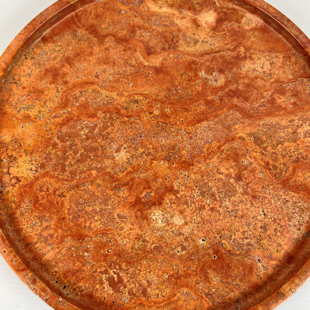 Red Travertine Plate