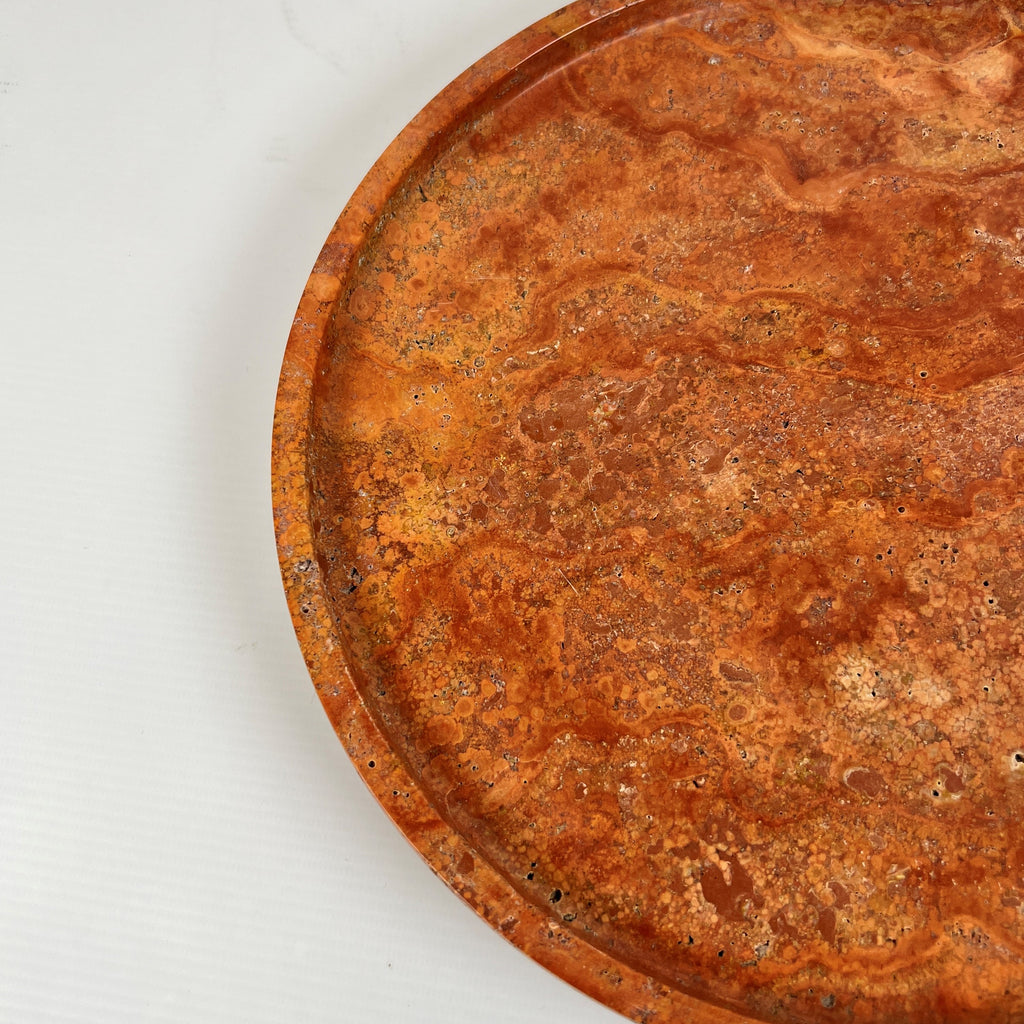 Red Travertine Plate