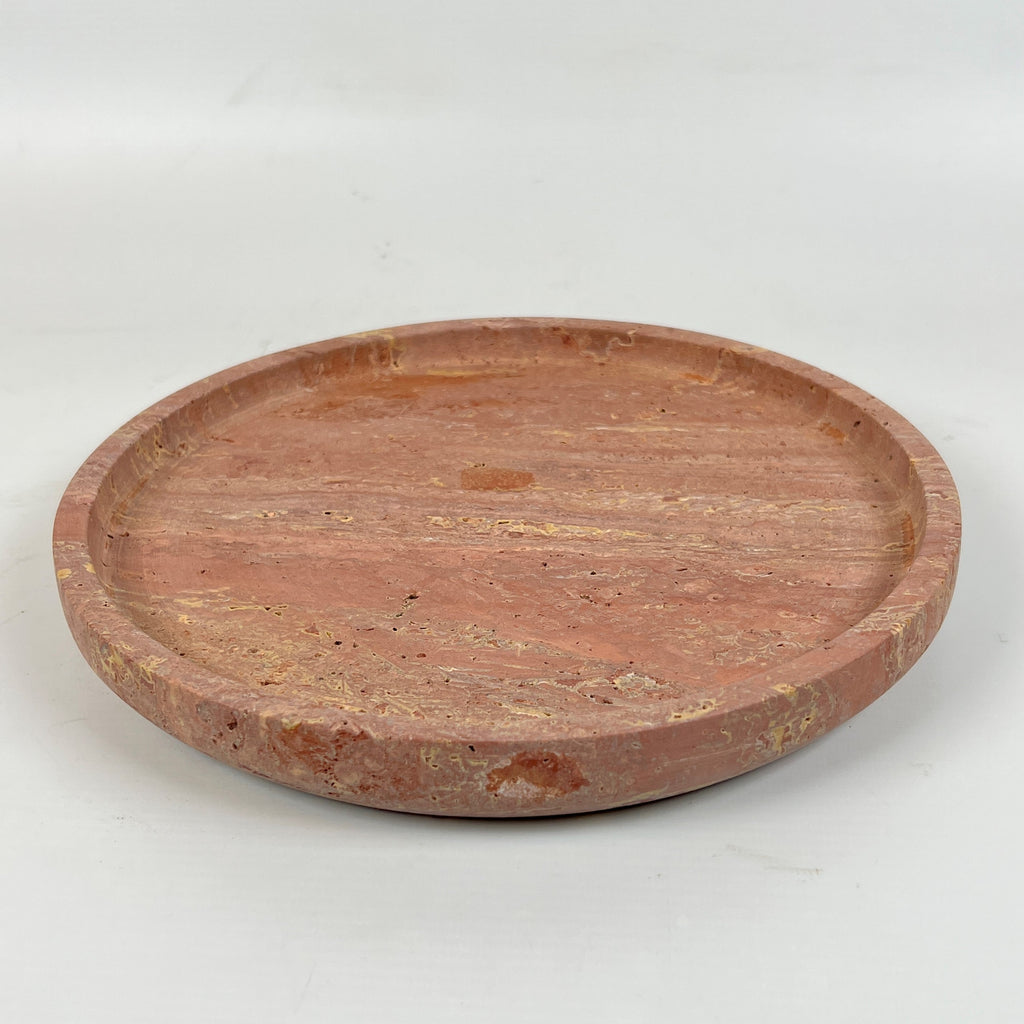 Red Travertine Plate