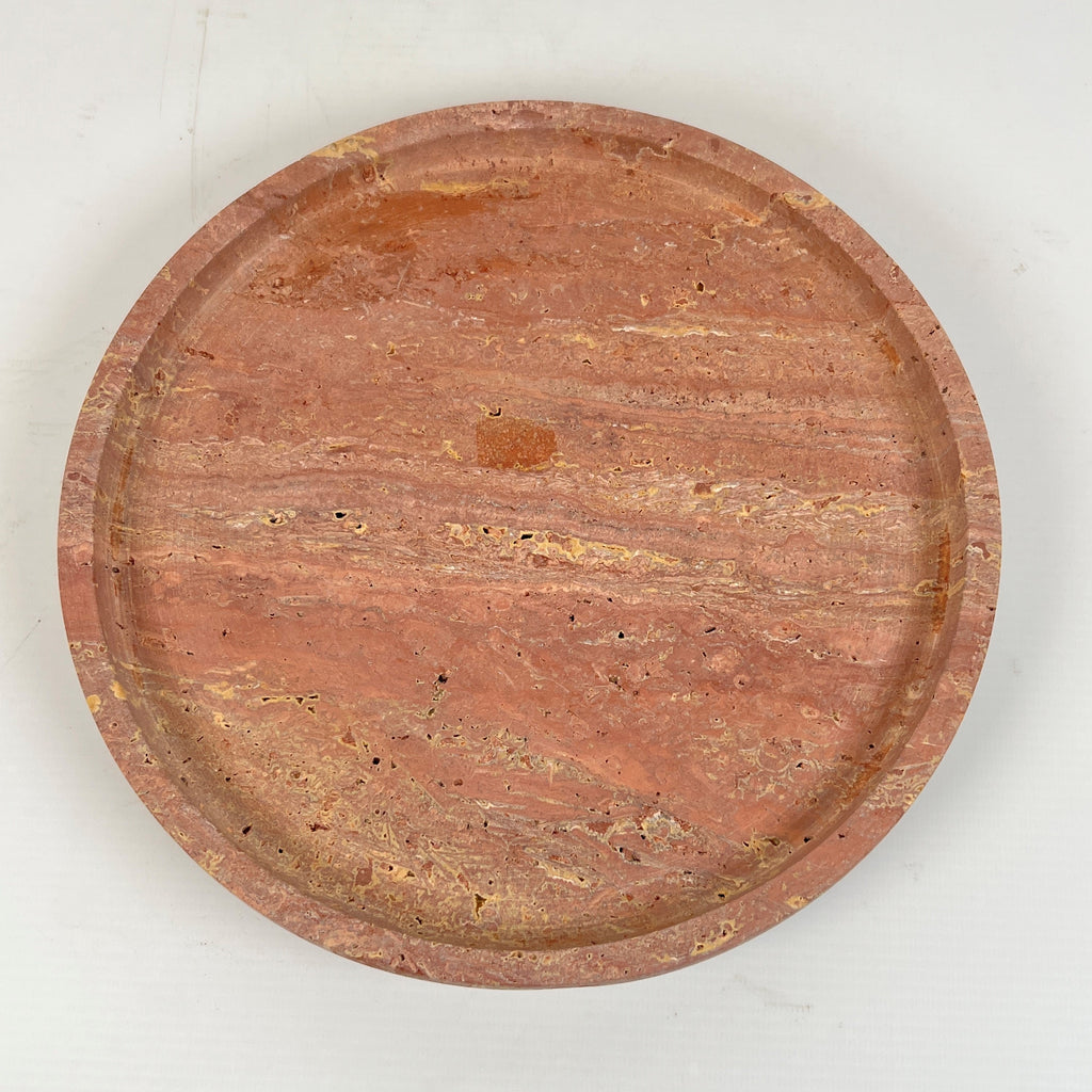 Red Travertine Plate