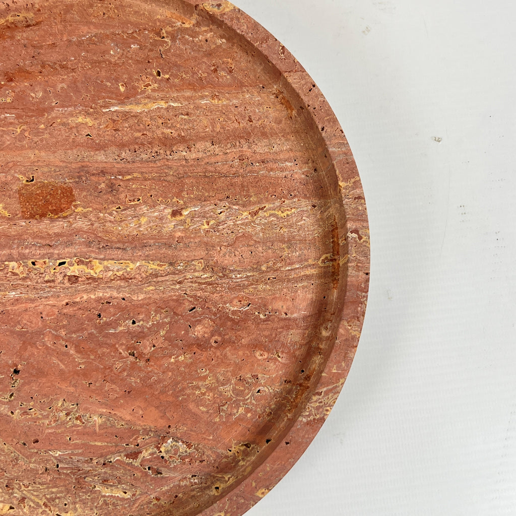 Red Travertine Plate