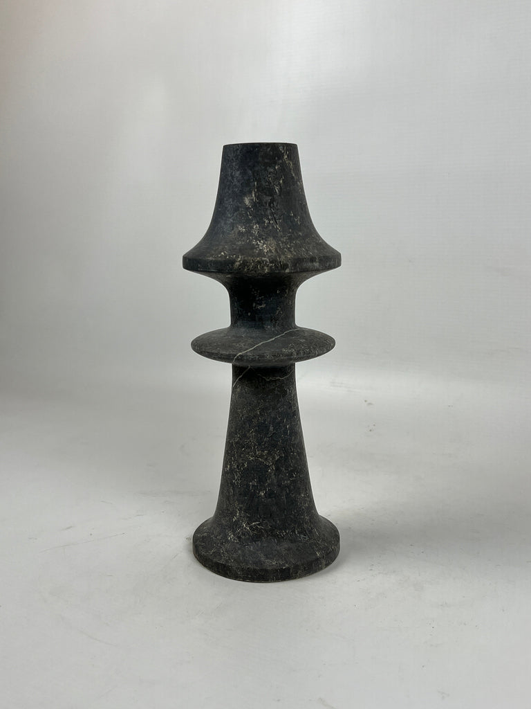 Chess Piece Black Marble Candle Stand