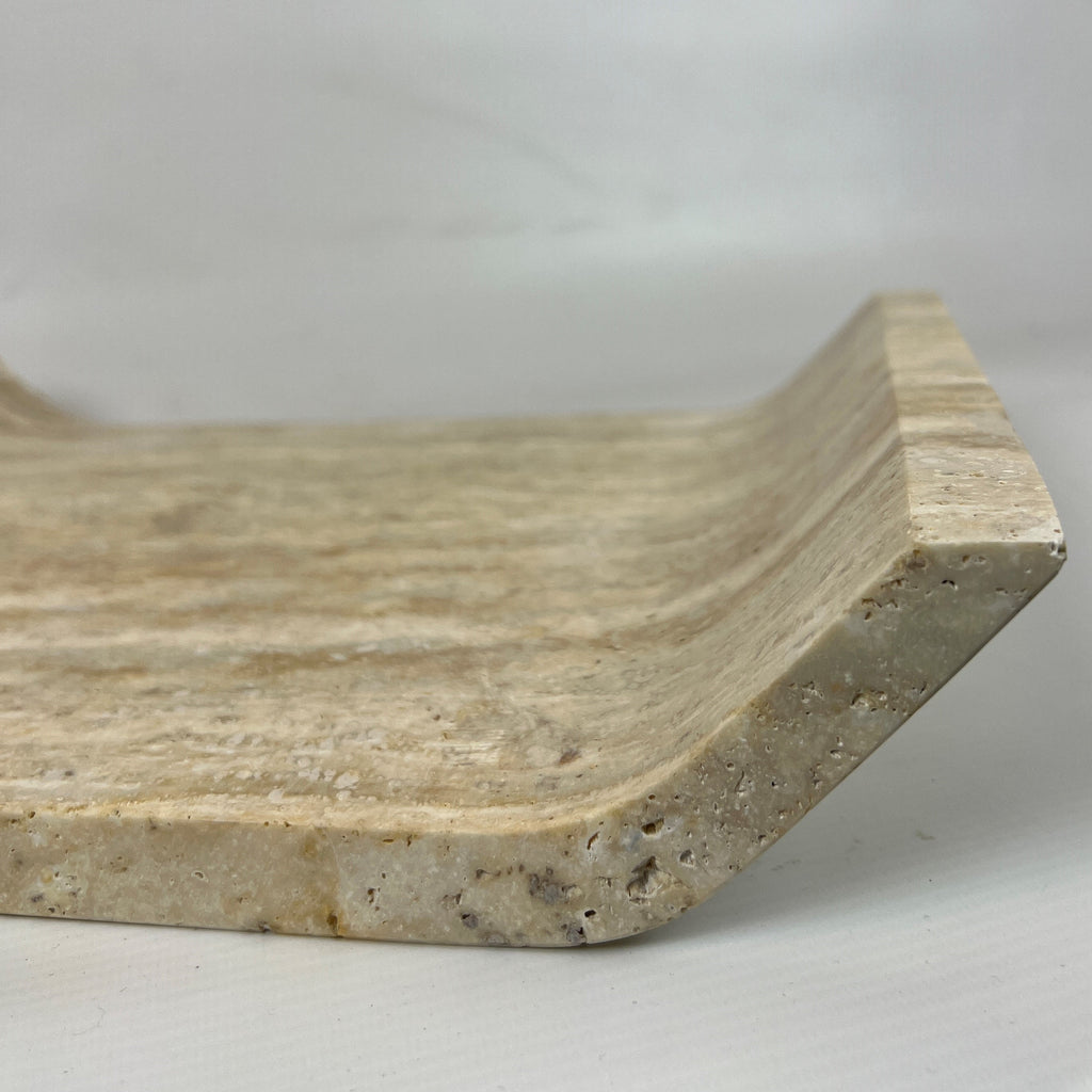 Travertine Curved Streaked Tray