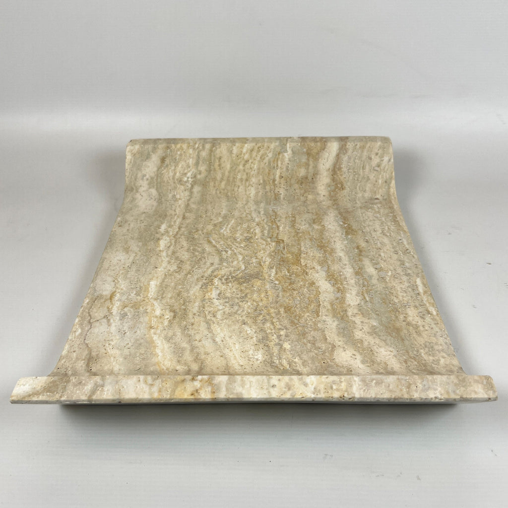 Travertine Curved Streaked Tray