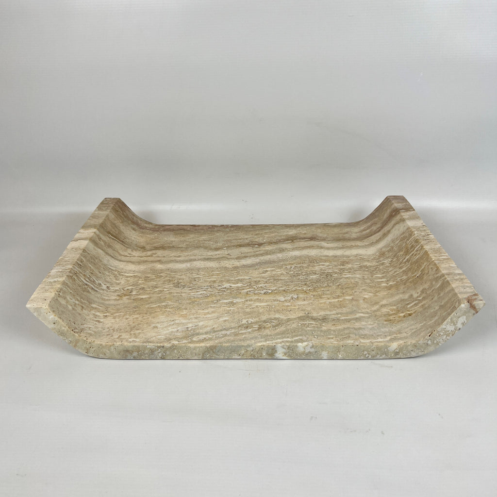 Travertine Curved Lined Tray