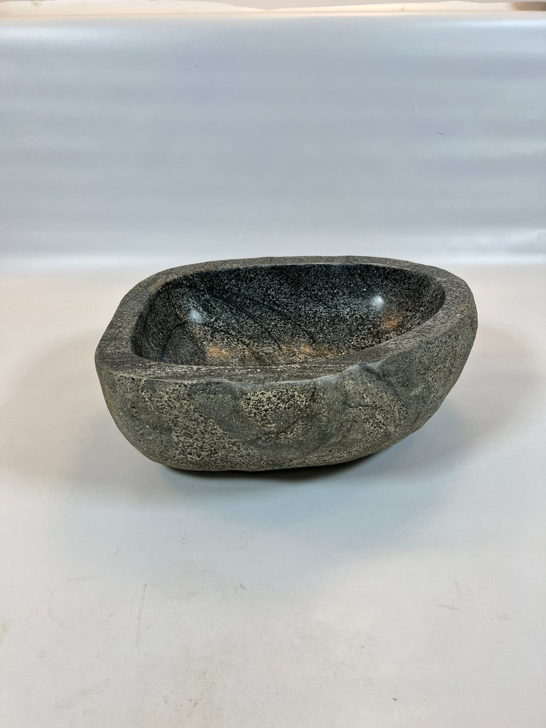 Black Splashed River Stone Sink