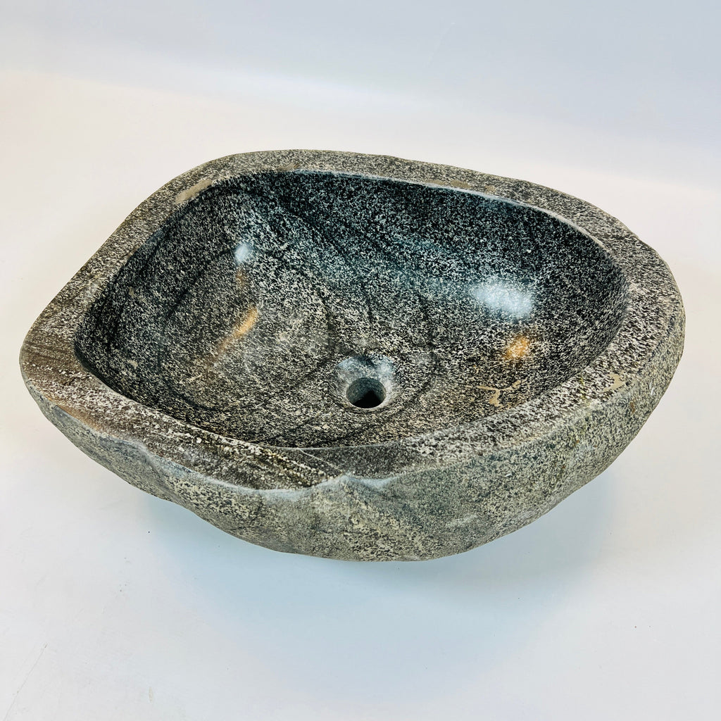 Black Splashed River Stone Sink