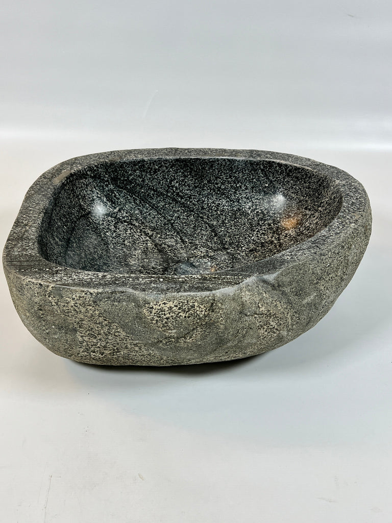 Black Splashed River Stone Sink