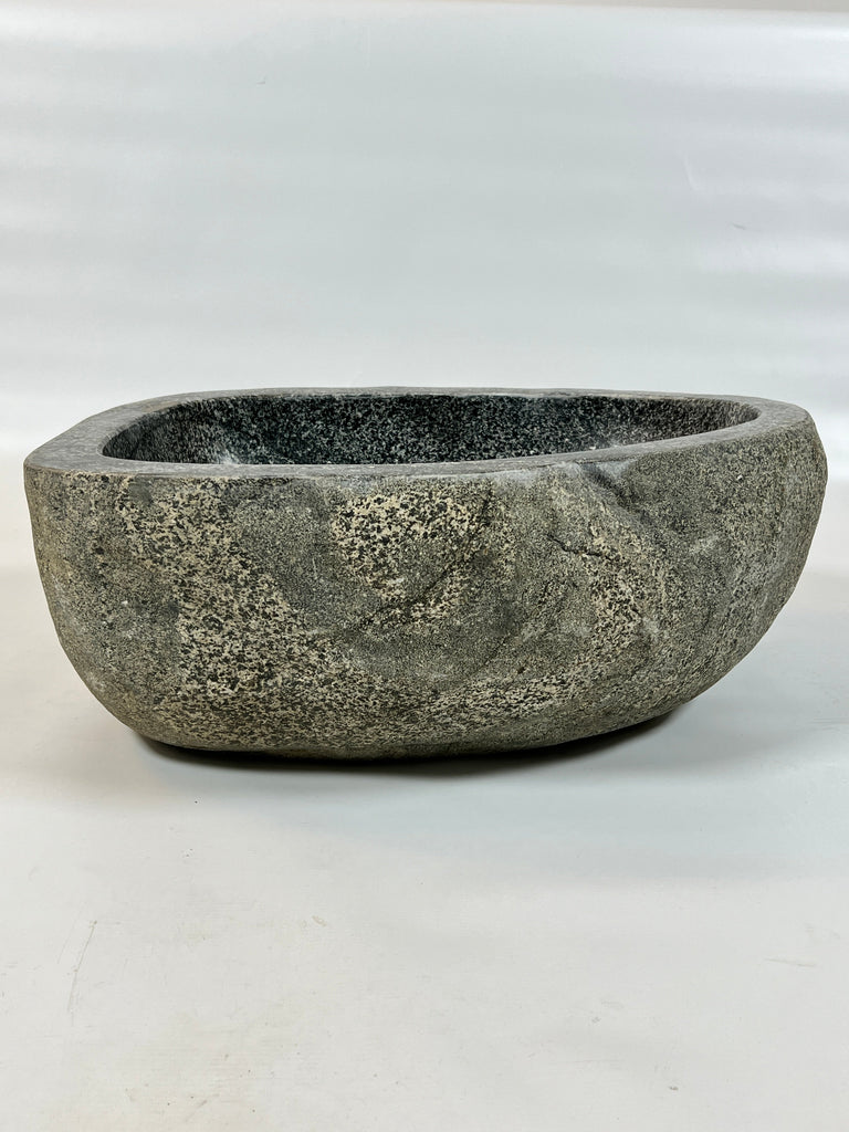 Black Splashed River Stone Sink