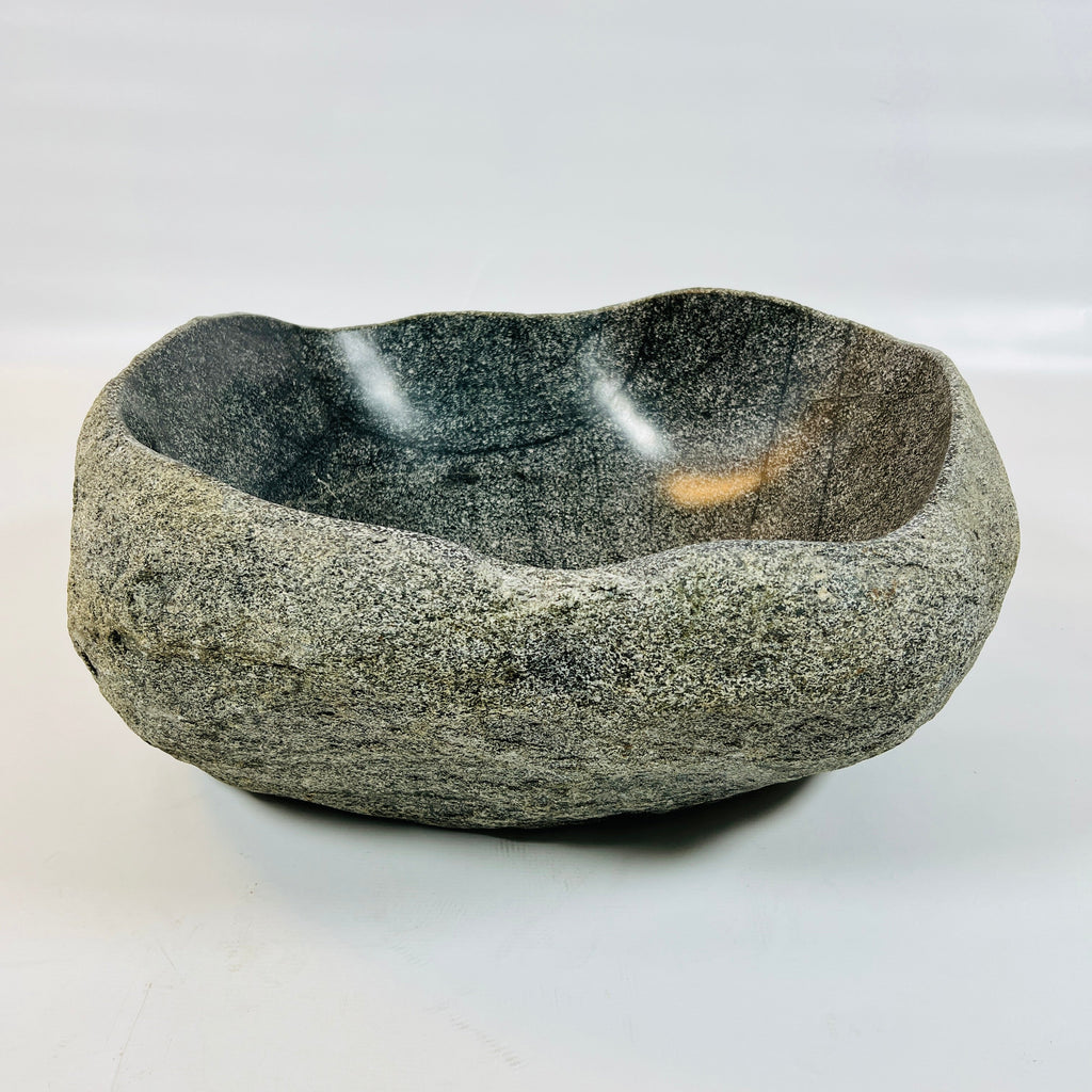 Black Speckled River Stone Sink