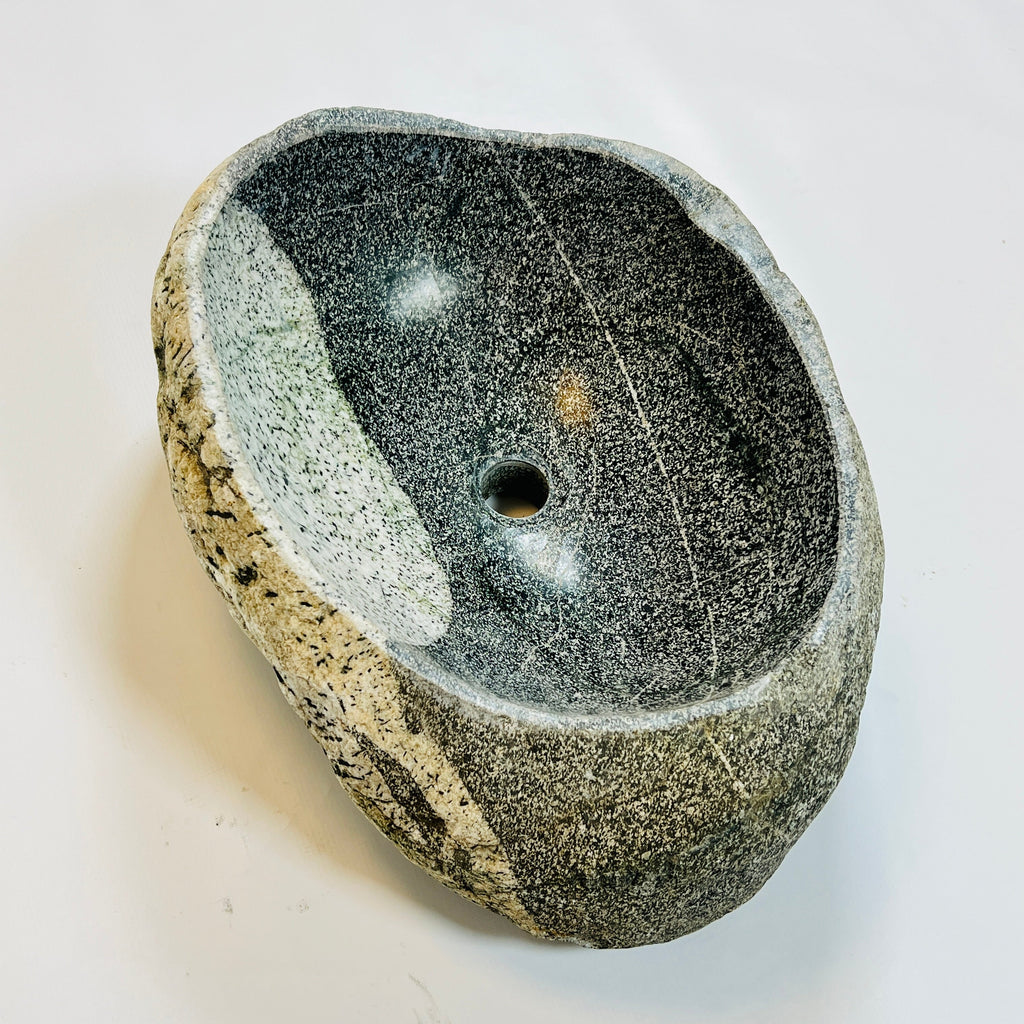 Grey Dipped River Stone Sink