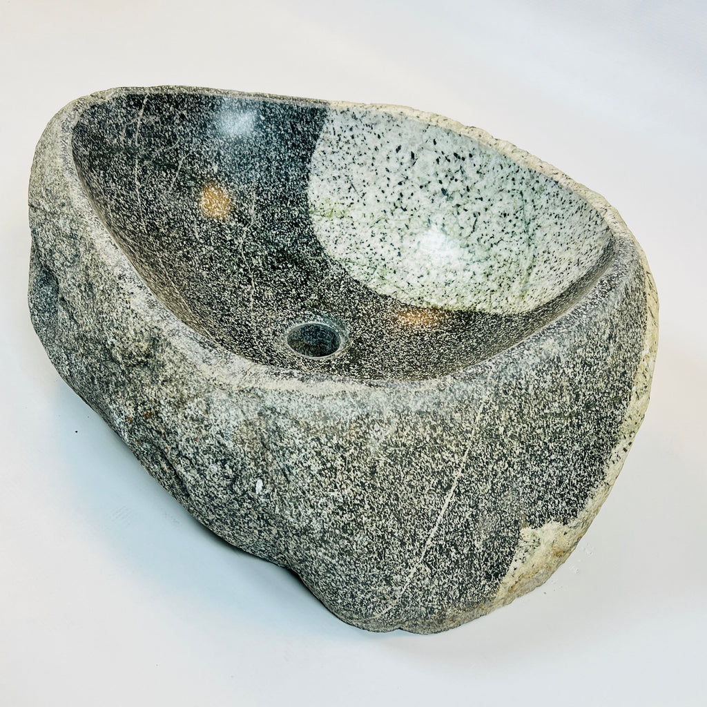 Grey Dipped River Stone Sink