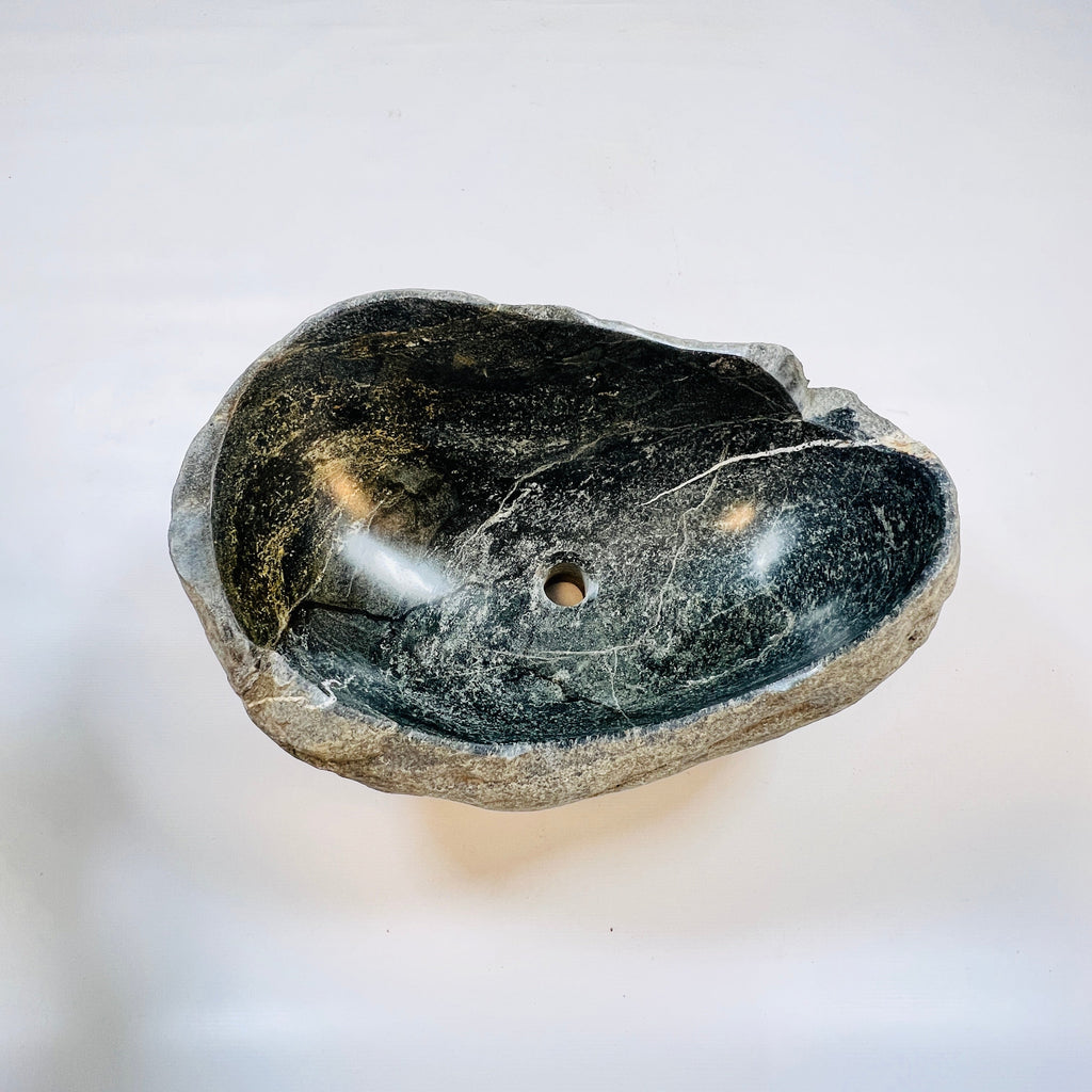 Honey Marked River Stone Sink