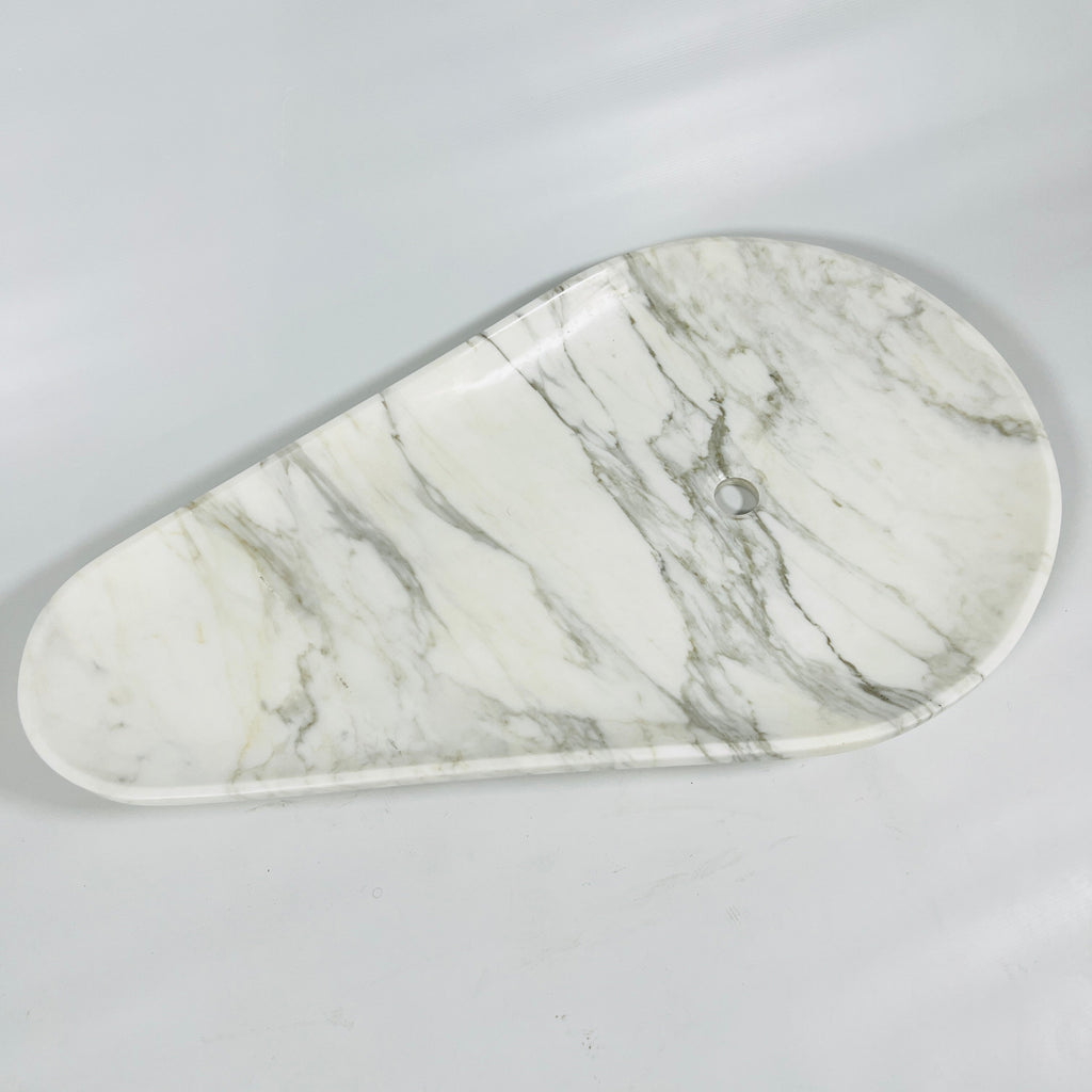 Tear Drop Grey Lined Marble Sink