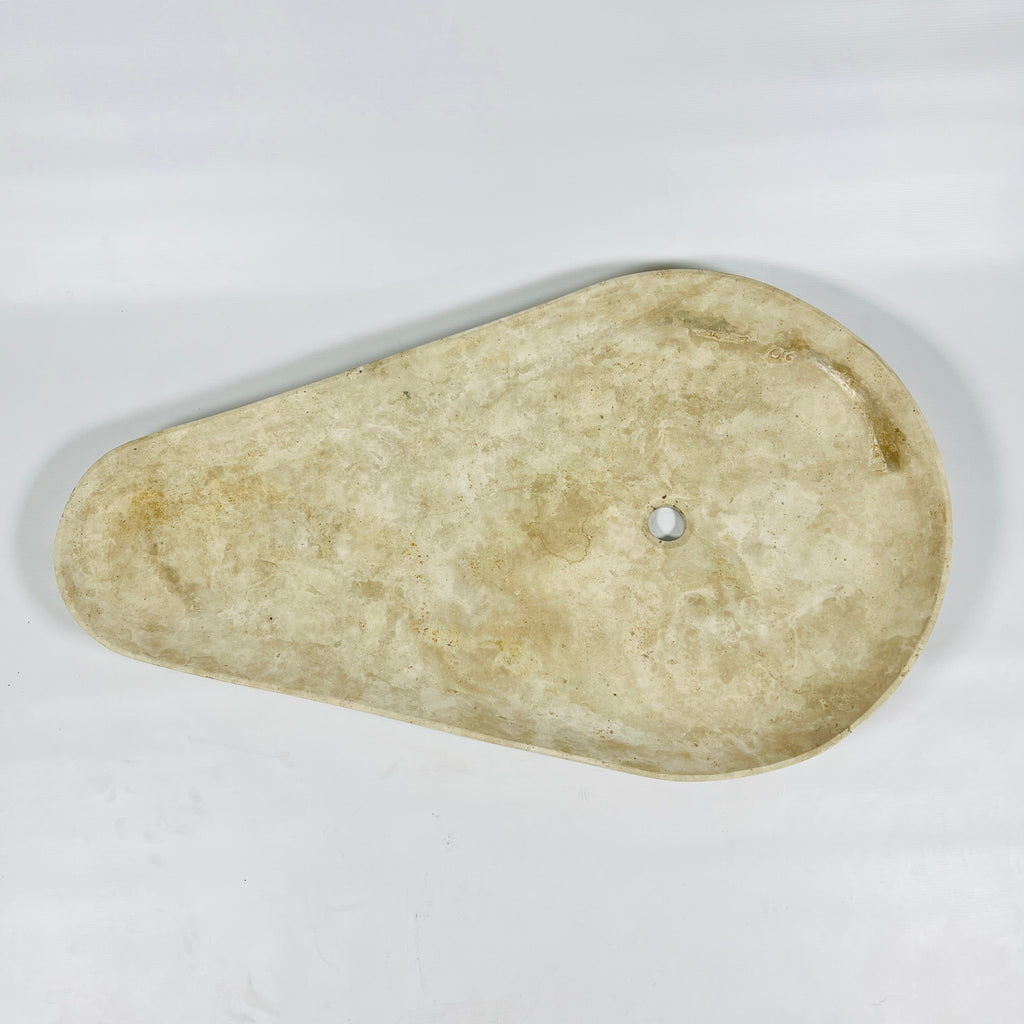 Tear Drop Sand Marked Marble Sink