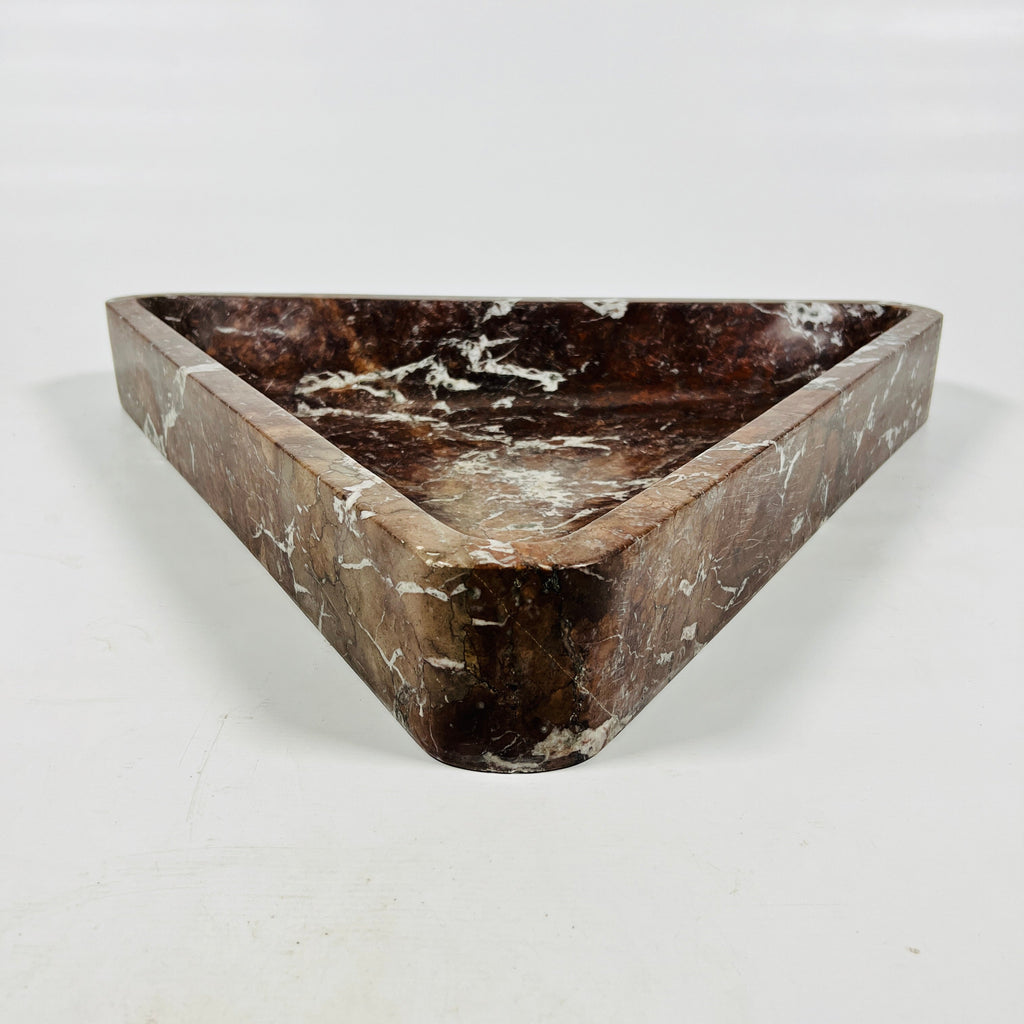 Crimson Lined Triangle Marble Sink