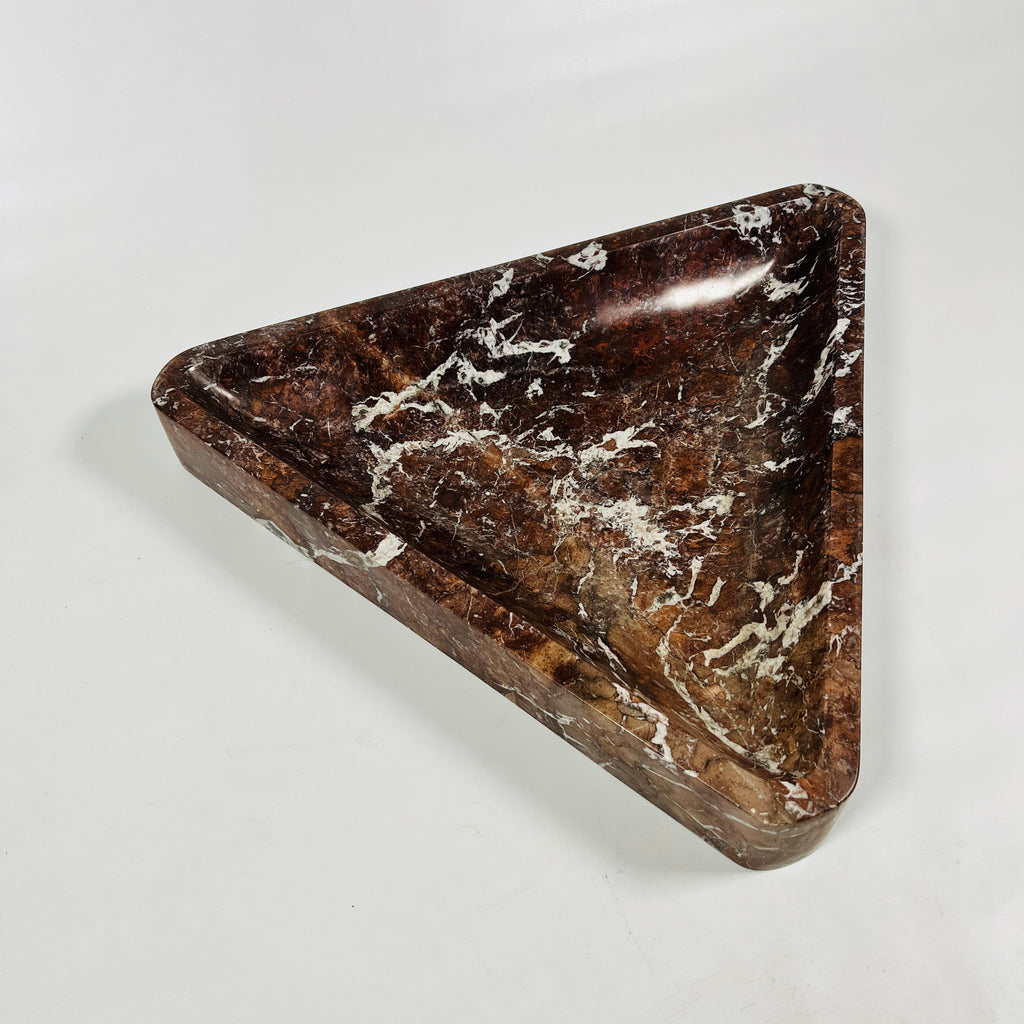 Crimson Lined Triangle Marble Sink