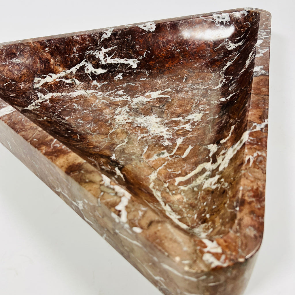 Crimson Lined Triangle Marble Sink