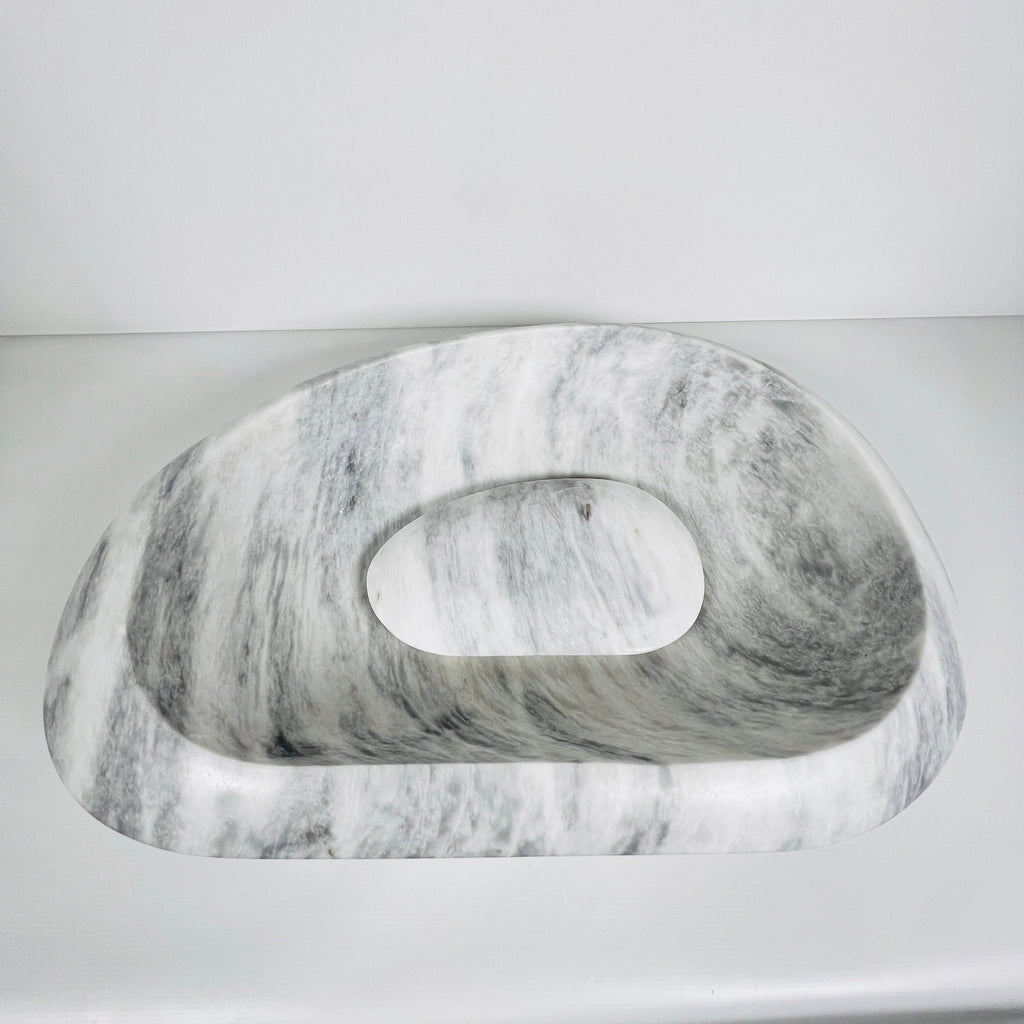 Bean Grey Grazed Marble Sink