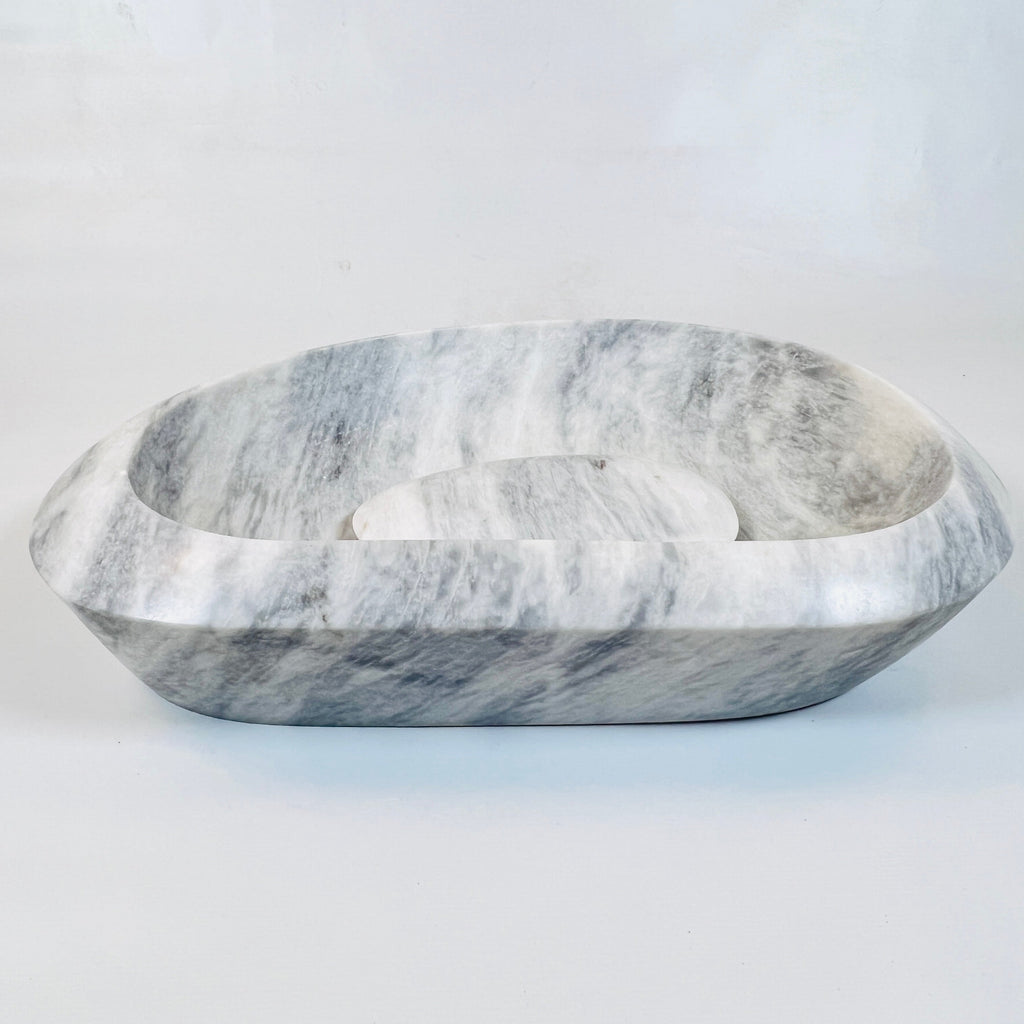 Bean Grey Grazed Marble Sink