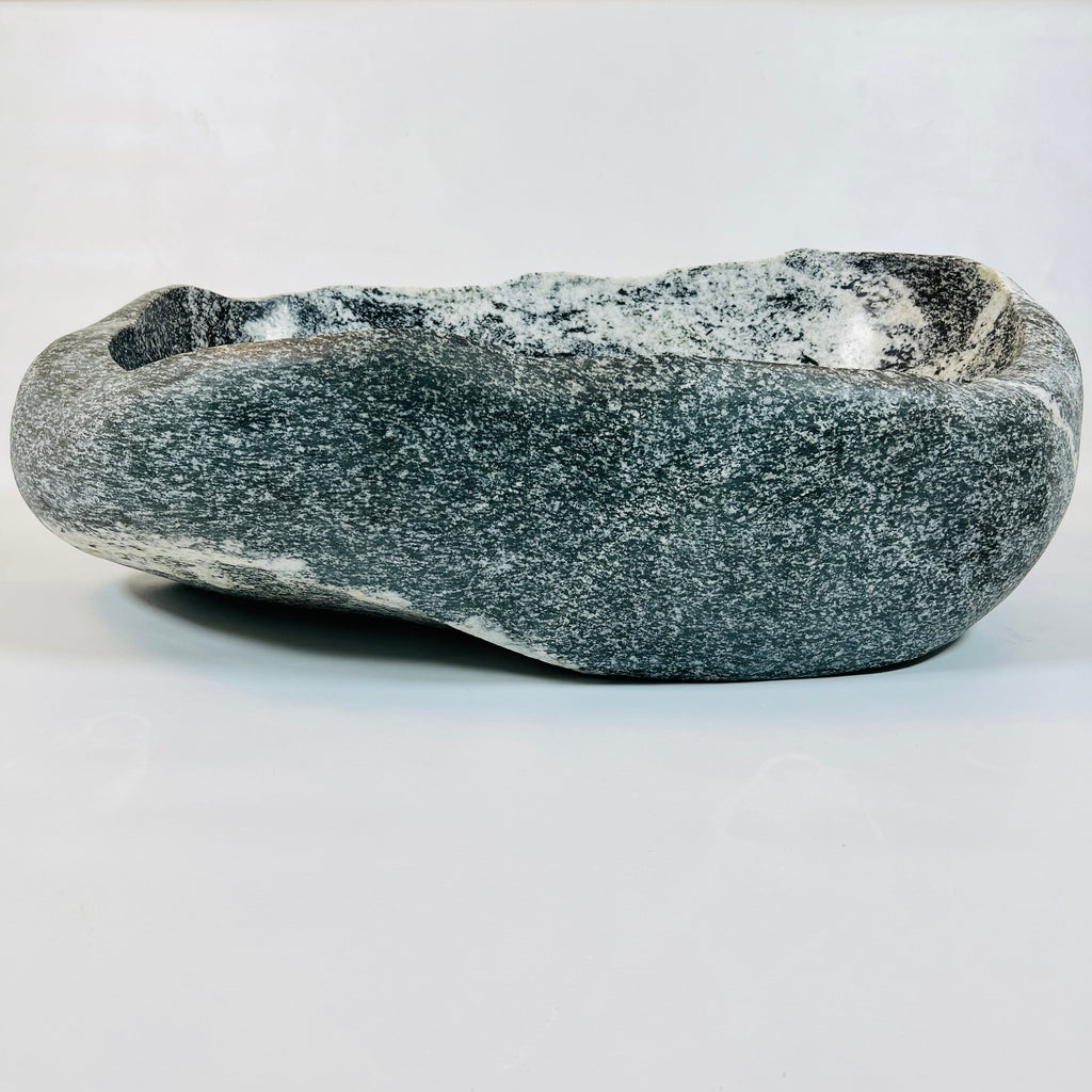 White Dipped River Stone Sink