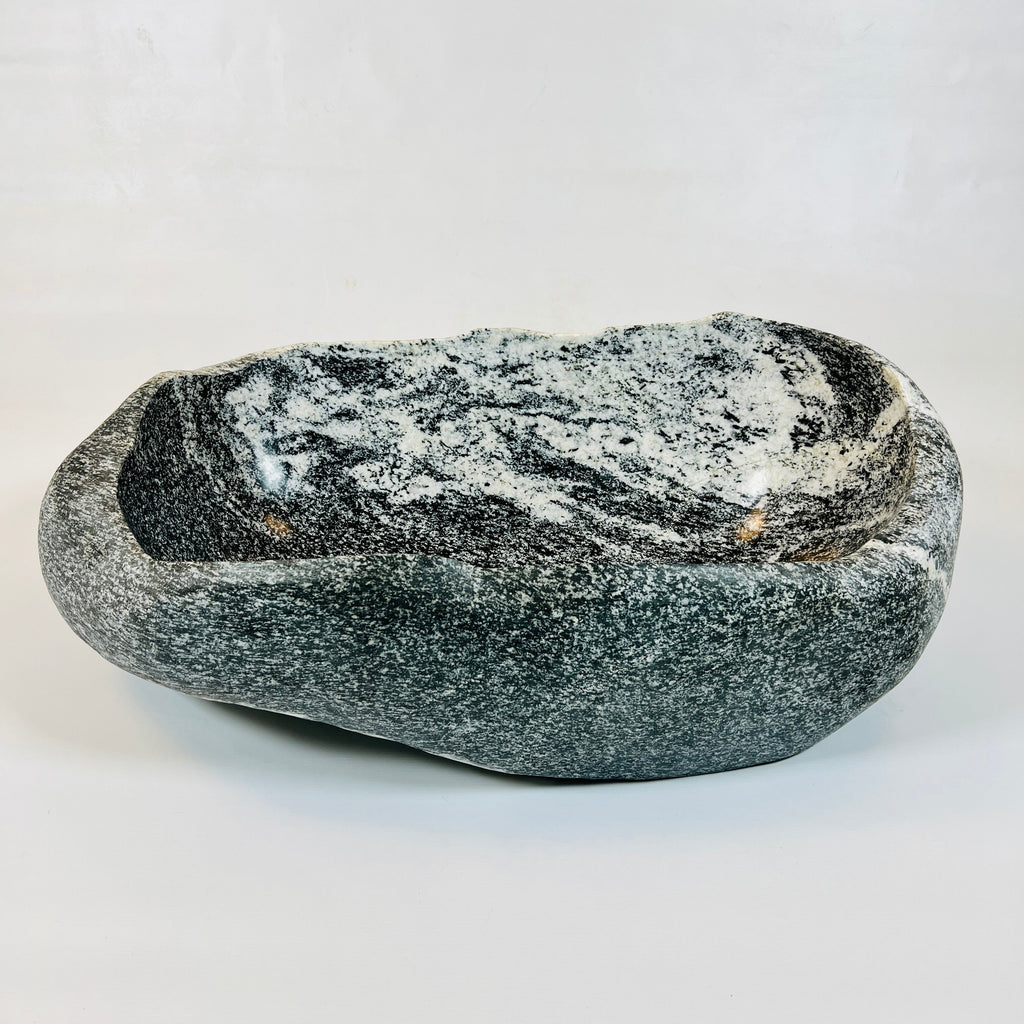 White Dipped River Stone Sink