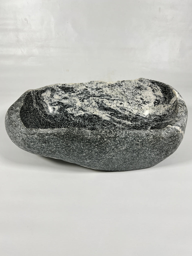 White Dipped River Stone Sink