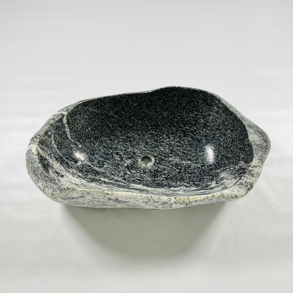 White Dipped River Stone Sink