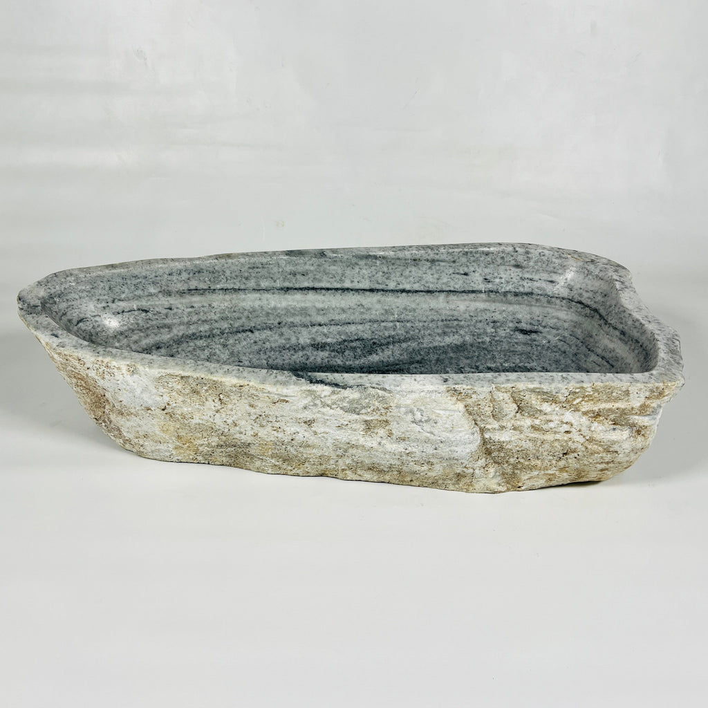 Grey Rippled River Stone Sink